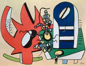 Nature morte en rouge et bleu - Fernand Leger