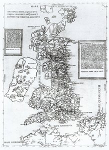 Britania Insula quae dup Regna continet Angliam et Scotiam cum Hibernia adiacente, gravé par Paulo Forlani, 1562 - Fernando Bertelli