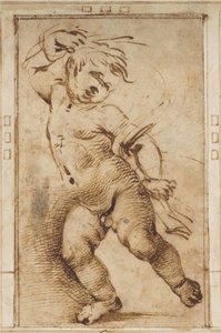 Putto dansant tenant une draperie - Filippino Lippi