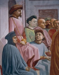 Miracle de Théophile, détail de La Résurrection du fils de Théophile, par Tommaso Masaccio (détail)