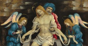 Pietà Le Christ mort pleuré par Nicodème et deux anges, vers 1500 - Filippino Lippi