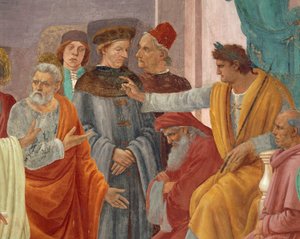 Saint Pierre confronte Simon le Magicien devant Néron, par Filippino Lippi (détail)
