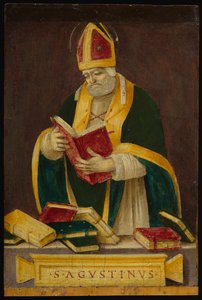 Saint Augustin, c.1490 (tempera sur panneau) - Filippino Lippi