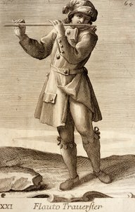 Homme jouant de la flûte - Filippo Bonanni