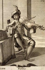 Homme jouant du violon - Filippo Bonanni