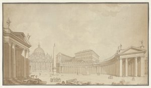 Vue de la place Saint-Pierre à Rome