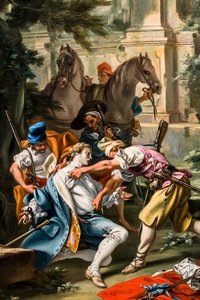 Attaque des brigands, vers 1735/40 (Peinture )