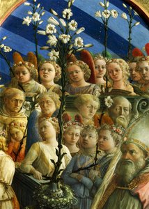 Incoronazione Maringhi ou Couronnement de la Vierge par Filippo Lippi, détail