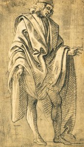 Étude de figure masculine humaine, dessin au crayon de Filippo Lippi