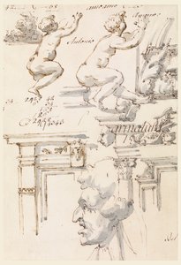 Détails architecturaux et études de figures - Filippo Marchionni