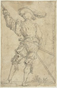 Le guerrier vu de dos