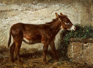 Âne à la crèche par Filippo Palizzi