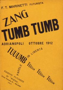 Couverture du livre de Filippo Tommaso Marinetti "Zang Tumb Tumb"