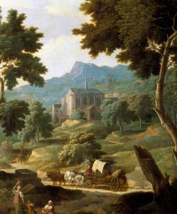 Paysage avec église (détail)