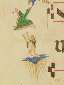 Missel 515 f.13v Un chérubin vêtu essayant d