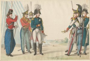 Tsar Alexandre Ier et officiers russes