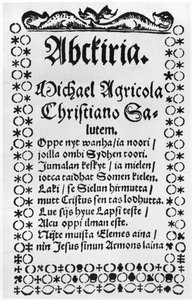 Alphabet primer de Mikael Agricola (1508-57)