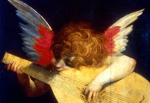 Putto ailé jouant du luth, XVIe siècle