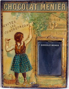 Plaque publicitaire du chocolat Menier, c.1900