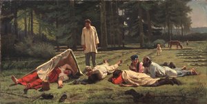 Repos à la récolte de foin, 1887