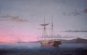 Goélettes de bois le soir sur la baie de Penobscot
