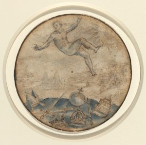 Homme tombant du ciel