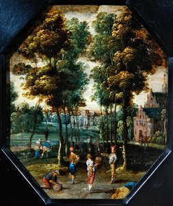 Scène de kermesse dans un village près d