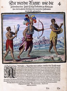 Une page du livre "Petits Voyages, en allemand, Partie I : Congo de Pigafetta", 1597 - Flemish School