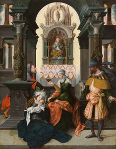 Sainte Famille avec Sainte Anne et Saint Joachim, 1525 - Flemish School