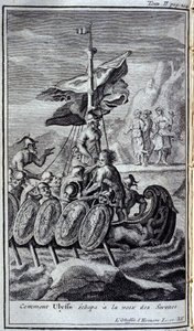 Comment Ulysse a échappé à la voix des sirènes. Illustration pour le livre XII de l