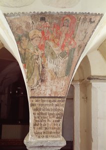 Messe de Saint Grégoire, fresque de la crypte
