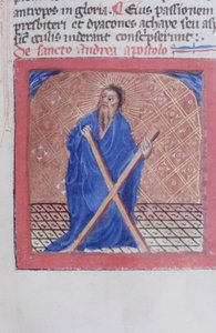 Ms Gen 1111 Page de la Legenda Aurea, Bruges, vers 1400-10