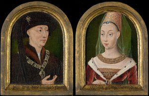 Philippe le Bon, duc de Bourgogne; Isabelle de Bourbon (?) - Flemish School