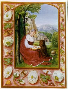 Portrait de Saint Jérôme. Bréviaire Grimani datant de 1490 - 1510 de la Biblioteca Marciana, Venise.