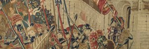 Tapisserie montrant les conquêtes du roi Alphonse V du Portugal (Conquistas de Alfonso V de Portugal), Tournai. Détail.