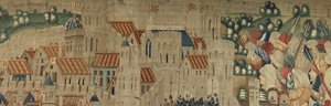 Tapisserie montrant les conquêtes du roi Alphonse V du Portugal, Tournai (détail) - Flemish School