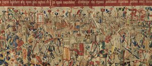 Tapisserie montrant les conquêtes du roi Alphonse V du Portugal (Conquistas de Alfonso V de Portugal), Tournai. (détail) - Flemish School