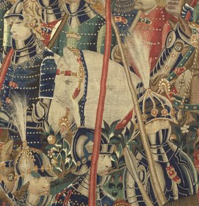 Tapisserie montrant les conquêtes du roi Alphonse V du Portugal (Conquistas de Alfonso V de Portugal), Tournai. (détail) - Flemish School