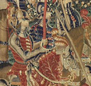 Tapisserie montrant les conquêtes du roi Alphonse V du Portugal - Flemish School