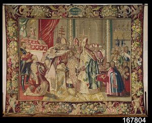 Le Couronnement de Charles V de la Tapisserie de Charles Quint, vers 1630-40 - Flemish School