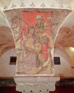 La Dérision du Christ, fresque de la crypte