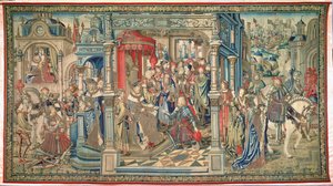 Urie le Hittite envoyé à la mort, Tapisserie de David et Bethsabée, c.1510-15