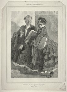 Crinolinographies. Costume de la magistrature proposé pour 1857
