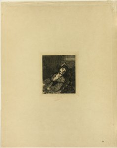 Femme avec un chapeau écossais