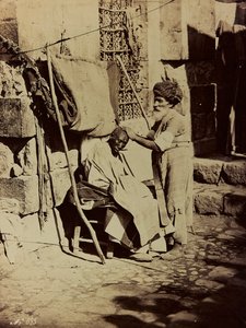 Album Damas et Baalbek : Barbier syrien - Félix Bonfils