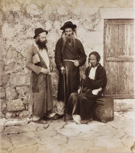 Portrait de trois hommes juifs à Jérusalem - Félix Bonfils