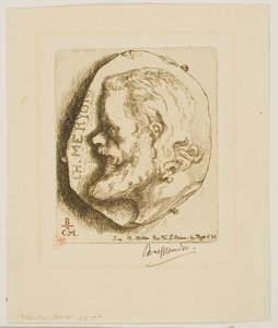 Portrait de Meryon de profil - Félix Henri Bracquemond