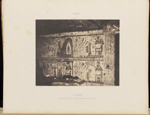 El-Fourdjeh. Architecture Hypogéenne - Peinture Intérieure de la Paroi Gauche - Félix Teynard