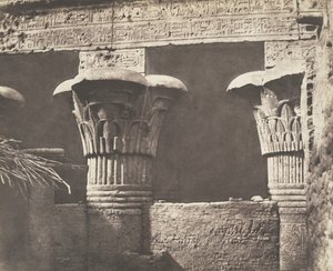 Esneh Latopolis, Construction Ensablée - Architrave, Fûts et Chapiteaux, 1851-52 - Félix Teynard
