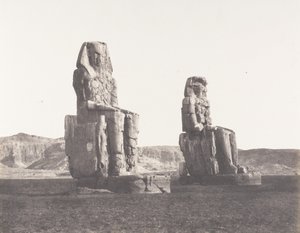 Gournah Thèbes, Colosses Celui de Droite, Dit de Memnon, 1851-52, imprimé 1853-54